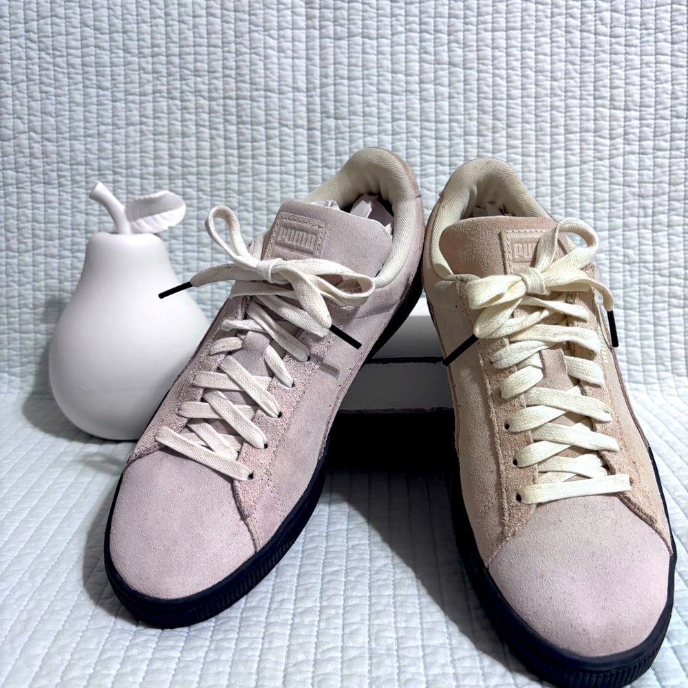 Puma Blush Pink Suede Black Sole Sneakers Men's 6.5